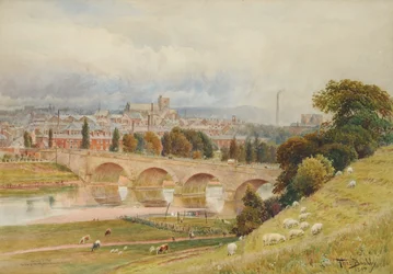 Carlisle vom Rickerby Park im Jahr des Diamantjubiläums Ihrer Majestät, 1897
